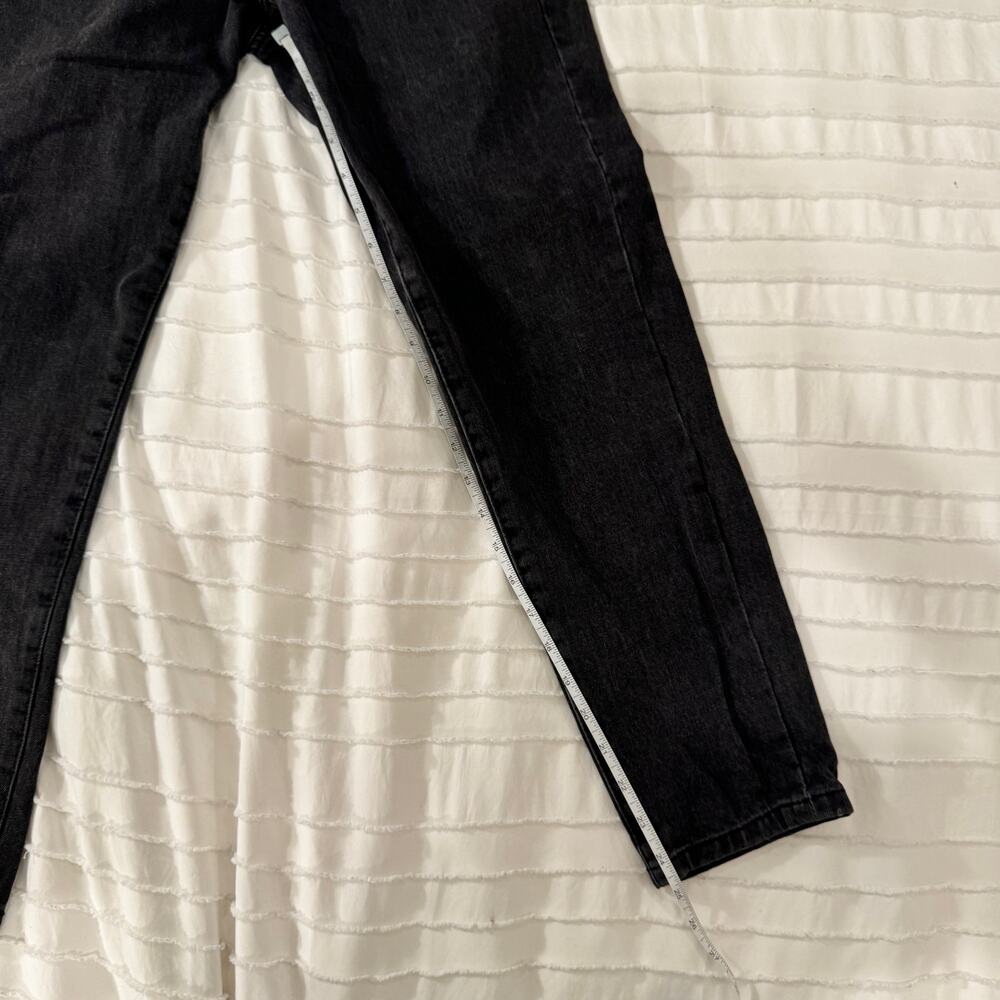 Garage Black High Rise Straight Leg Jeans Women's 03 Grunge Y2K Cropped Indie - Picture 3 of 16